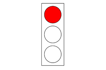 איור לשאלה: מה פירוש האור המופיע ברמזור?