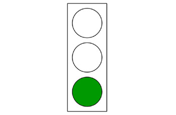 איור לשאלה: מה פירוש האור המופיע ברמזור?